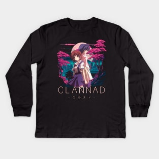 Graphic Art Nagisa And Tomoya Clannad Japanese Anime Kids Long Sleeve T-Shirt